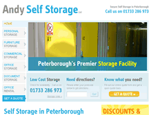 Tablet Screenshot of andyselfstorage.co.uk